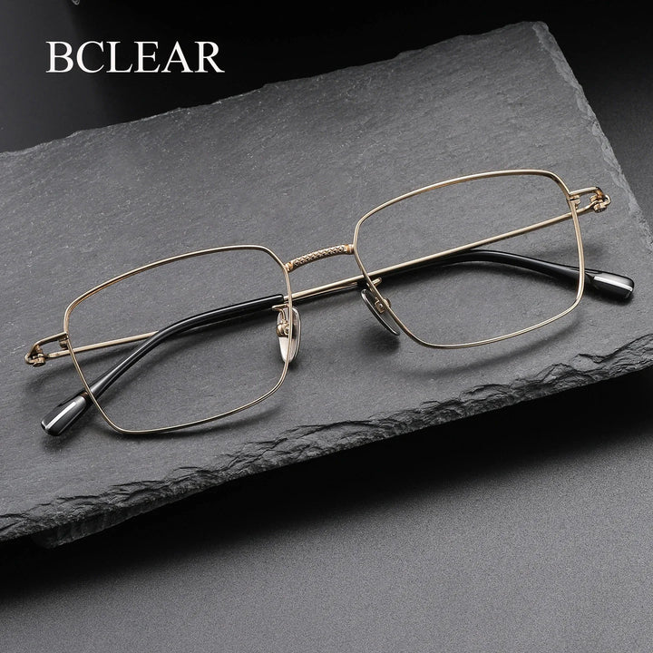Bclear Unisex Full Rim Square Titanium Eyeglasses SM-80912