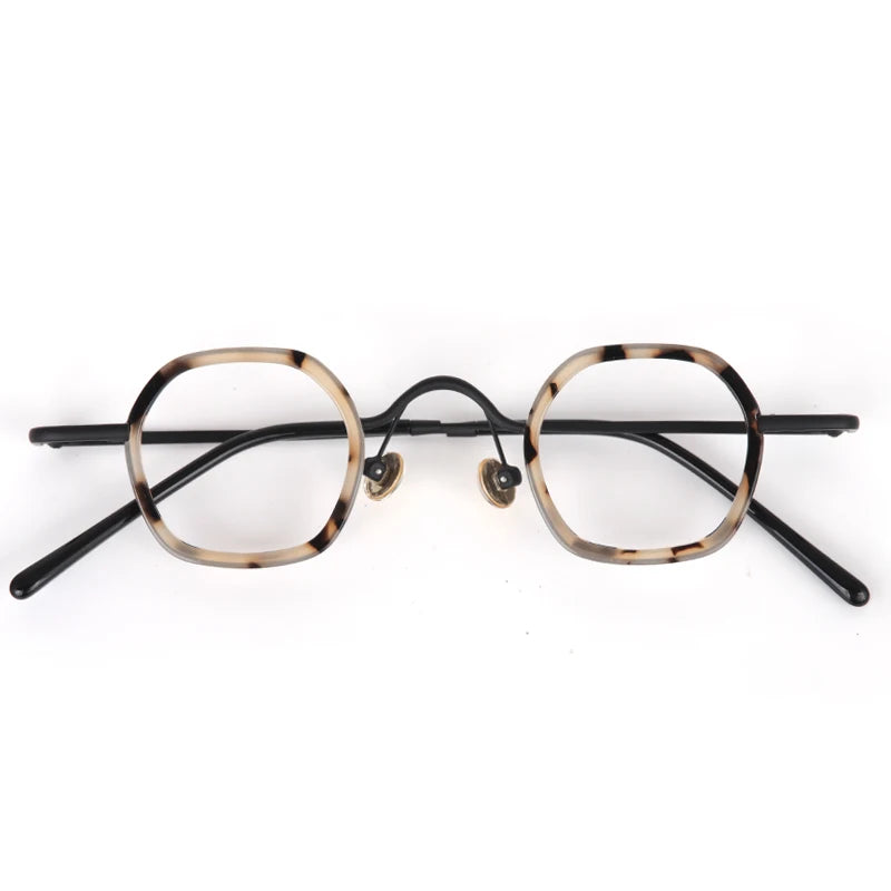 Aror Women's Full Rim Flat Top Square Alloy Acetate Eyeglasses 74018