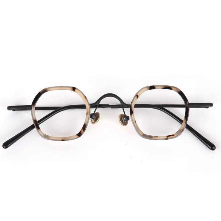 Aror Women's Full Rim Flat Top Square Alloy Acetate Eyeglasses 74018