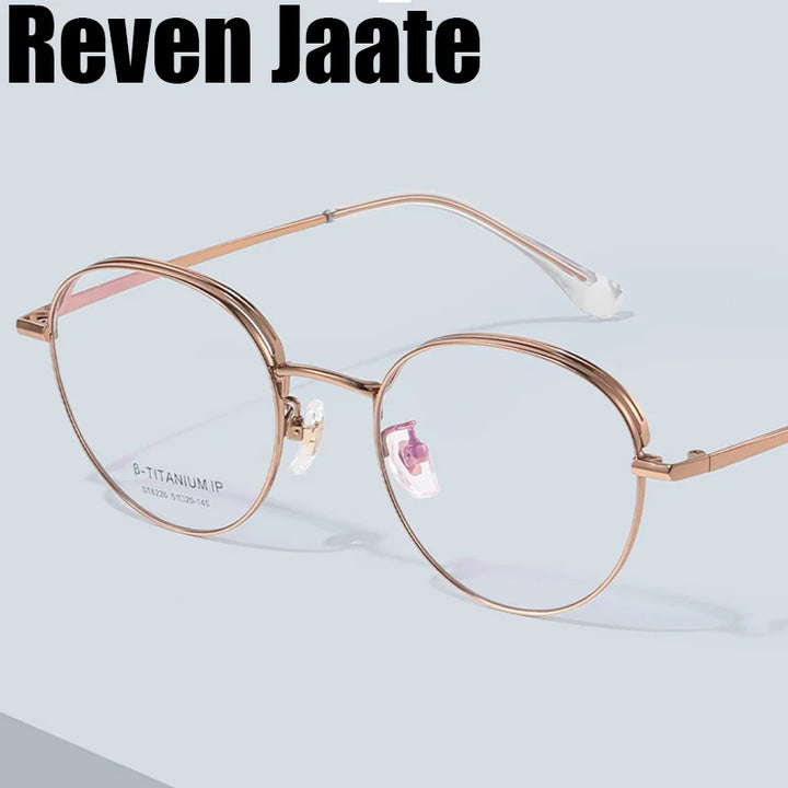 Reven Jate Women's Full Rim Oval Round Titanium Eyeglasses 6226 Full Rim Reven Jate   