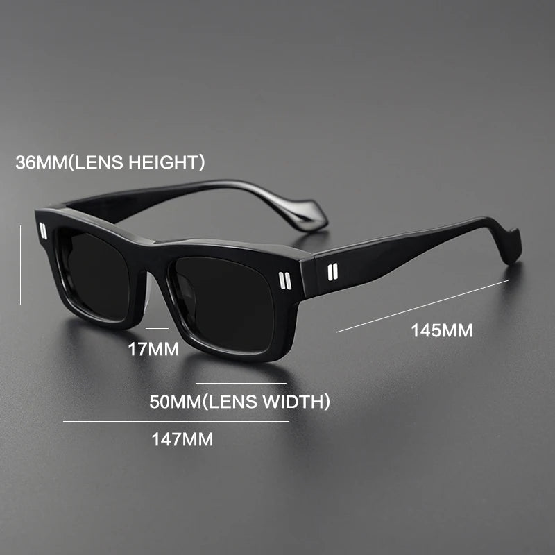 Gatenac Unisex Full Rim Square Acetate Polarized Sunglasses M004 Sunglasses Gatenac   