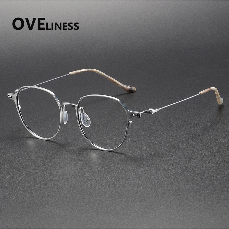 Oveliness Women's Full Rim Round Titanium Eyeglasses 22314