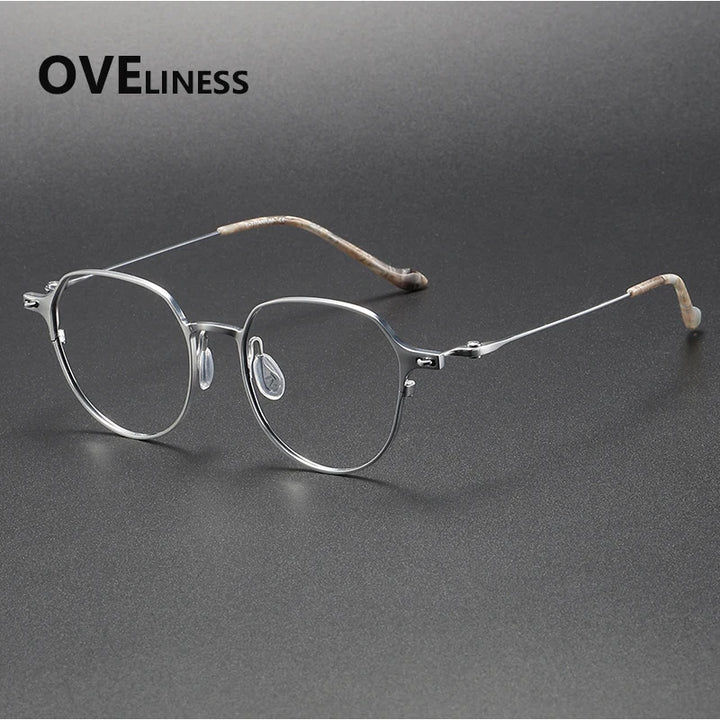Oveliness Women's Full Rim Round Titanium Eyeglasses 22314