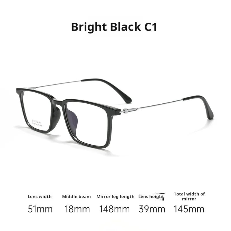 Momoja Unisex Full Rim Square Tr 90 Titanium Eyeglasses 78518