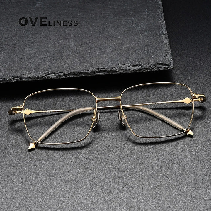 Oveliness Unisex Full Rim Square Titanium Eyeglasses 4118 Full Rim Oveliness   