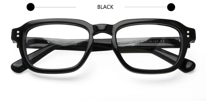 Esnbie Unisex Full Rim Square Brow Line Acetate Eyeglasses