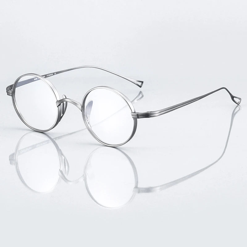 Black Mask Women's Full Rim Round Titanium Eyeglasses 844299