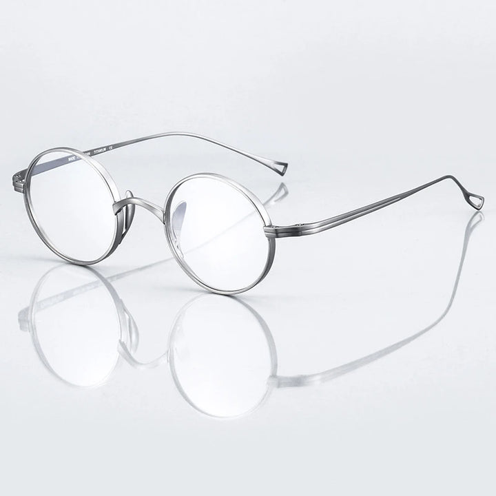 Black Mask Women's Full Rim Round Titanium Eyeglasses 844299