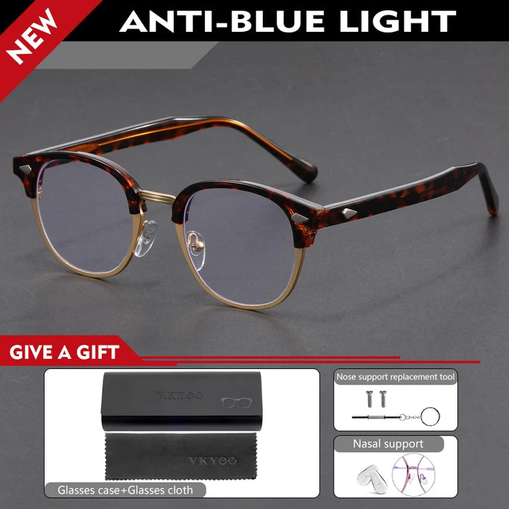 Vicky Unisex Full Rim Round Tr 90 Titanium Reading Glasses 10306