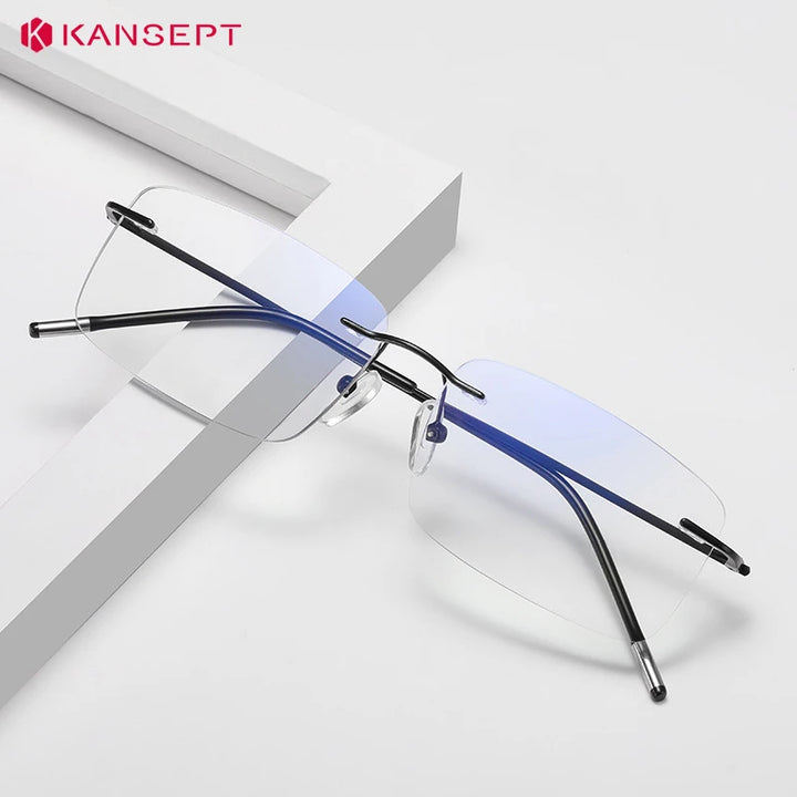 Kansept Women's Rimless Square Titanium Reading Glasses 274011