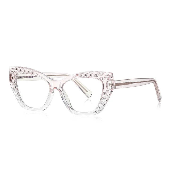 Vicky Women's Full Rim Square Cat Eye Tr 90 Alloy Reading Glasses 2182 Reading Glasses Vicky PFD2182-C2 0 