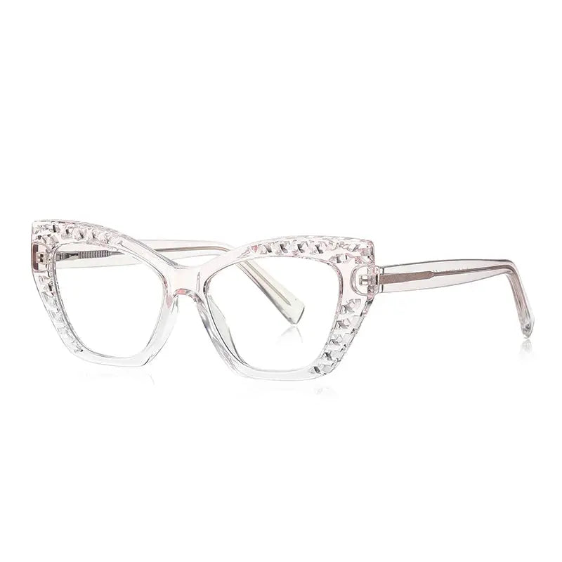 Vicky Women's Full Rim Square Cat Eye TR90 and Alloy Reading Glasses 2182 — view 2 | Vicky at FuzWeb