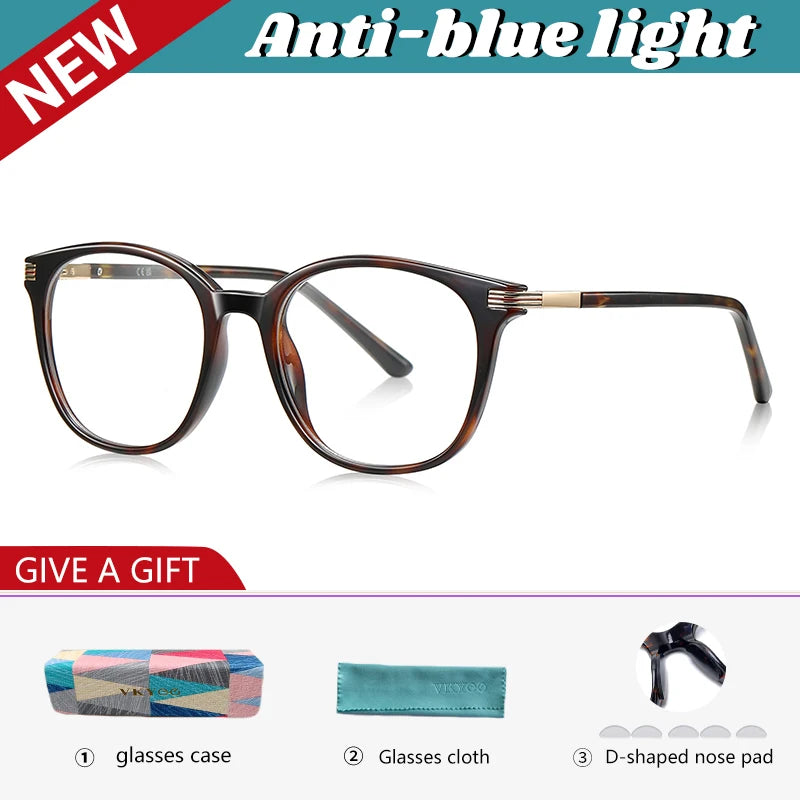 Vicky Unisex Full Rim Round Square Tr 90 Alloy Reading Glasses 77216