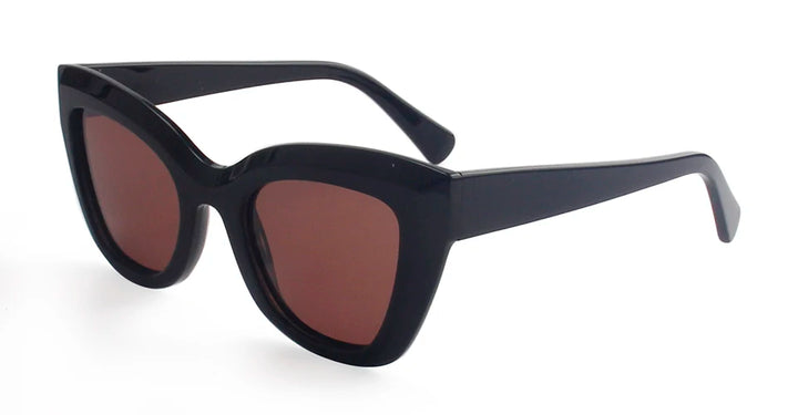 Esnbie Unisex Full Rim Oval Sculpted Acetate Tac Sunglasses 240991