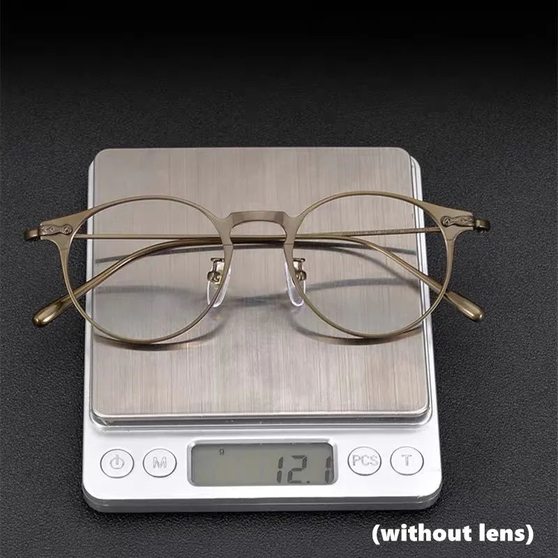 Aimee Unisex Full Rim Round Titanium Eyeglasses 131181