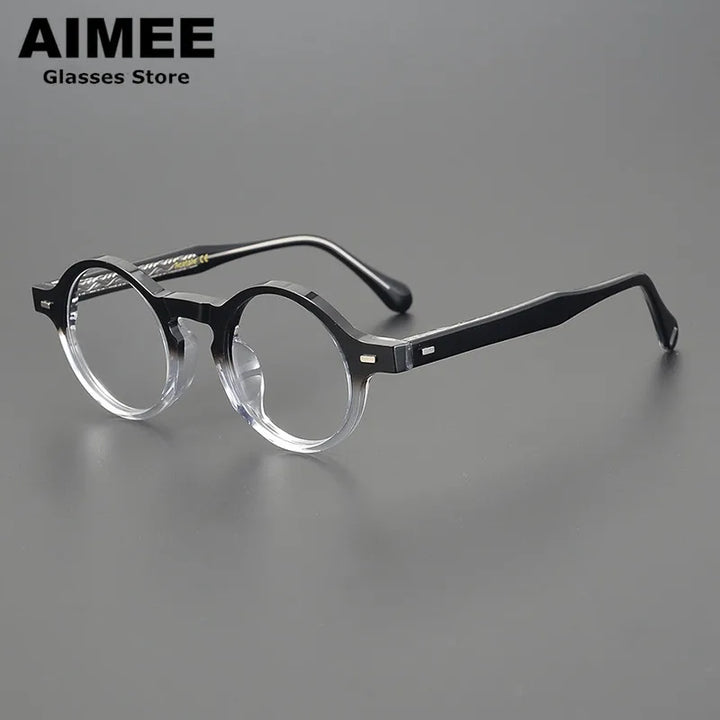 Aimee Unisex Full Rim Round Acetate Eyeglasses 29532