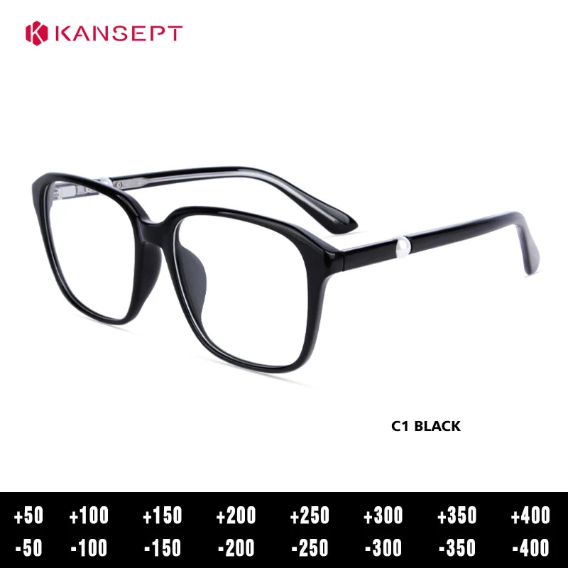 Kansept Unisex Full Rim Square Tr 90 Alloy Reading Glasses 77222