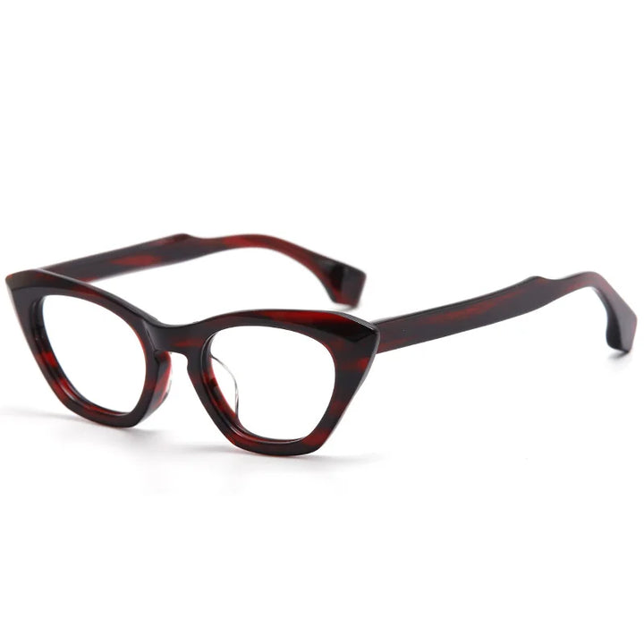 Aror Unisex Full Rim Square Cat Eye Thick Acetate Eyeglasses 47319