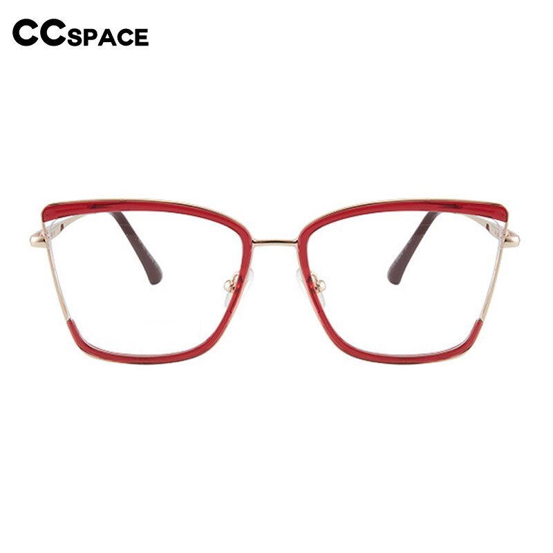 CCSpace Unisex Full Rim Square Cat Eye TR 90 Alloy Eyeglasses 55915 Full Rim CCspace   