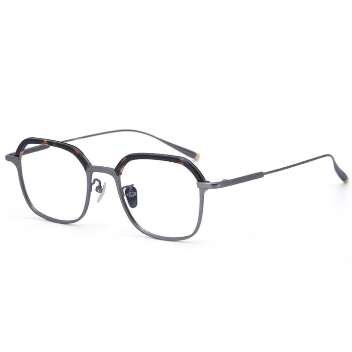 Aror Unisex Full Rim Square Titanium Acetate Eyeglasses 495051