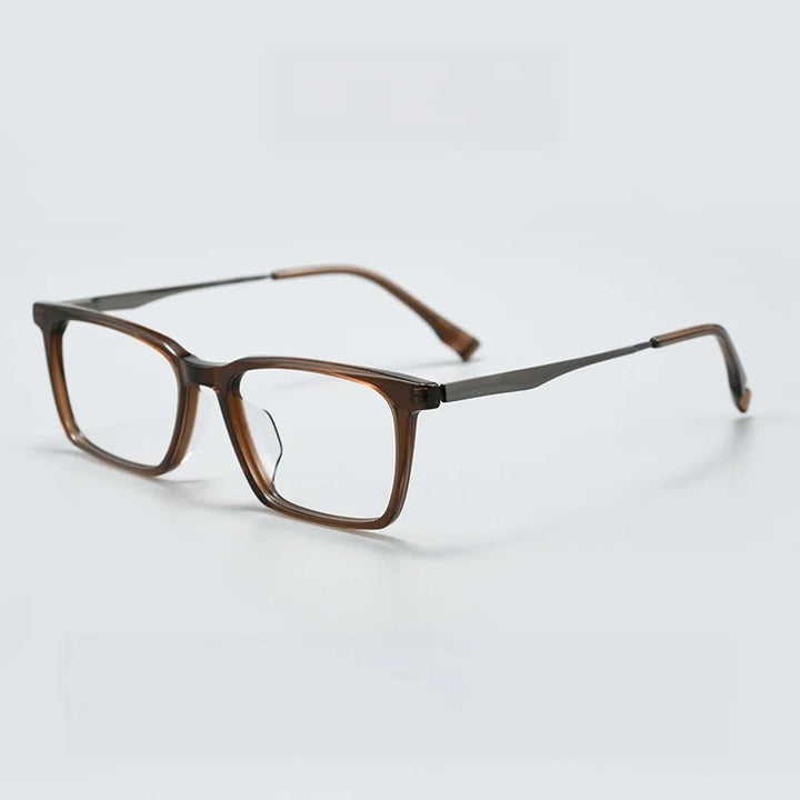Yimaruili Unisex Full Rim Square Titanium &amp; Acetate Eyeglasses GG583F — view 6 | Yimaruili at FuzWeb