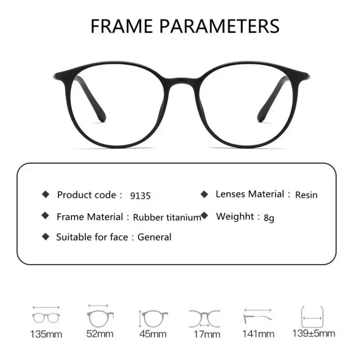 Handoer 913562 Womens Full Rim Round Tr 90 Rubber Titanium Frames — view 2 | Handoer at FuzWeb