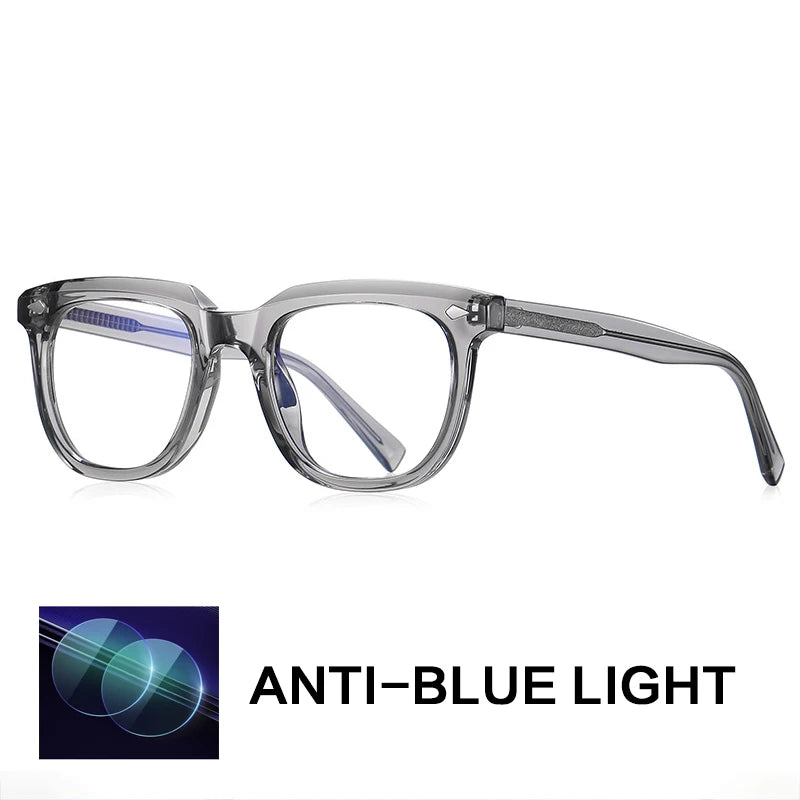 Gatenac Unisex Full Rim Square Tr 90 Titanium Reading Glasses Gxyj2121