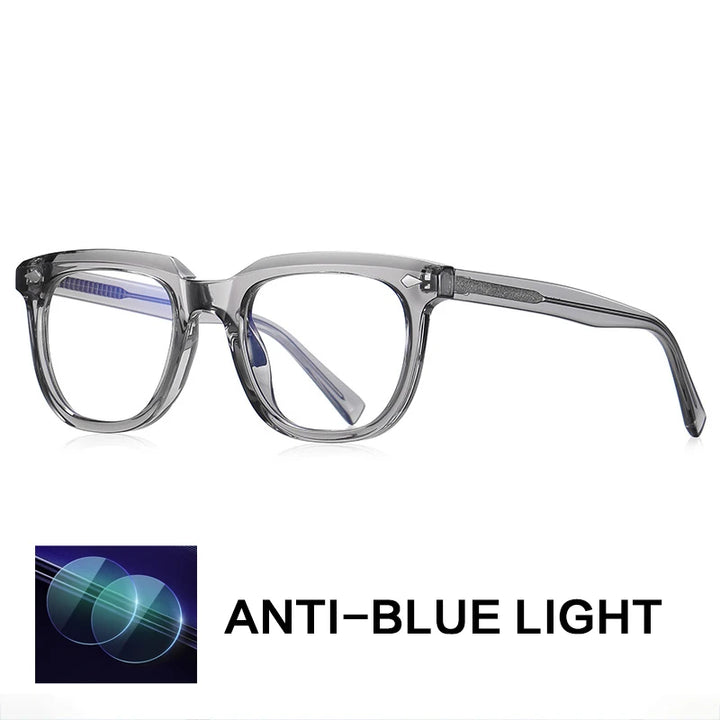 Gatenac Unisex Full Rim Square Tr 90 Titanium Reading Glasses Gxyj2121