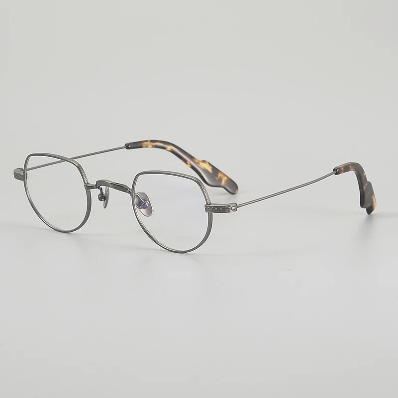 Muzz 651 men's small oval titanium prescription eyeglasses — view 4