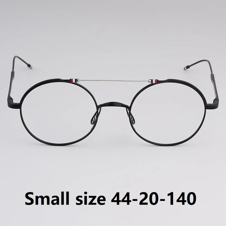 Bobbie Unisex Full Rim Round Double Bridge Titanium Eyeglasses 910910