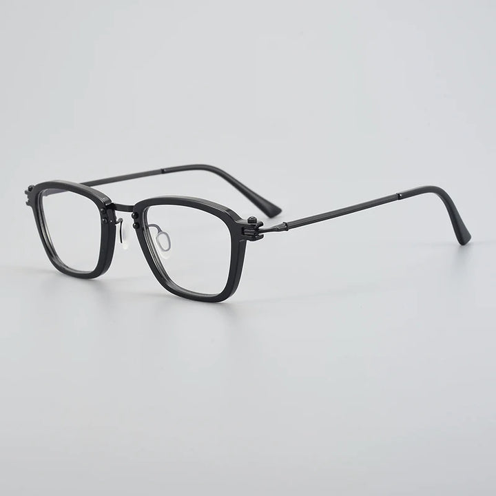 Bobbie Unisex Full Rim Square Acetate Titanium Eyeglasses 965880