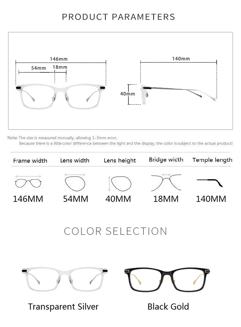 Aimee Unisex Full Rim Square Acetate Titanium Eyeglasses  20130 Full Rim Aimee   