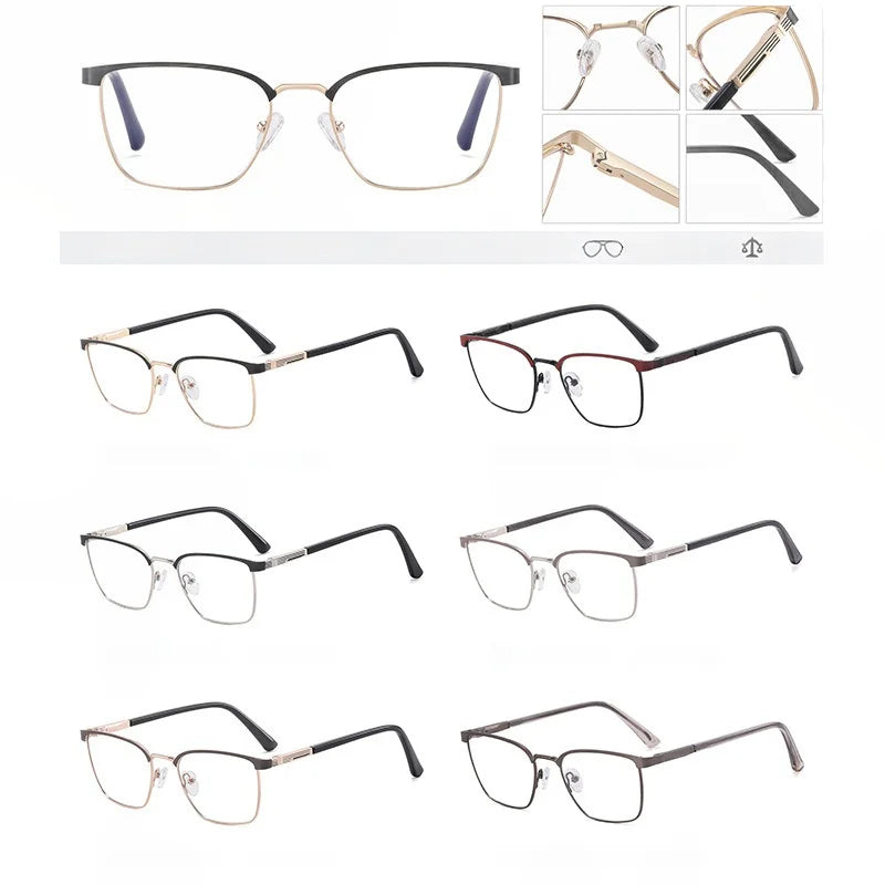 Momoja Women’s Full Rim Square Alloy Spring Hinge Eyeglasses 91704