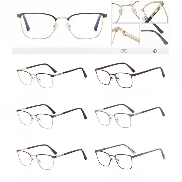 Momoja Women’s Full Rim Square Alloy Spring Hinge Eyeglasses 91704