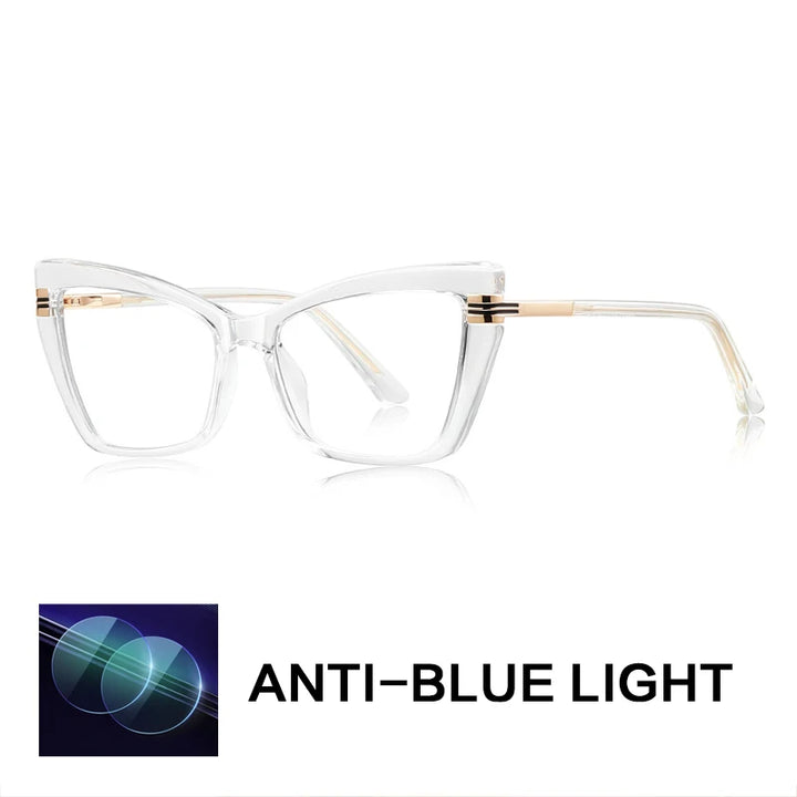 Gatenac Women's Full Rim Cat Eye Tr 90 Titanium Reading Glasses Gx2263