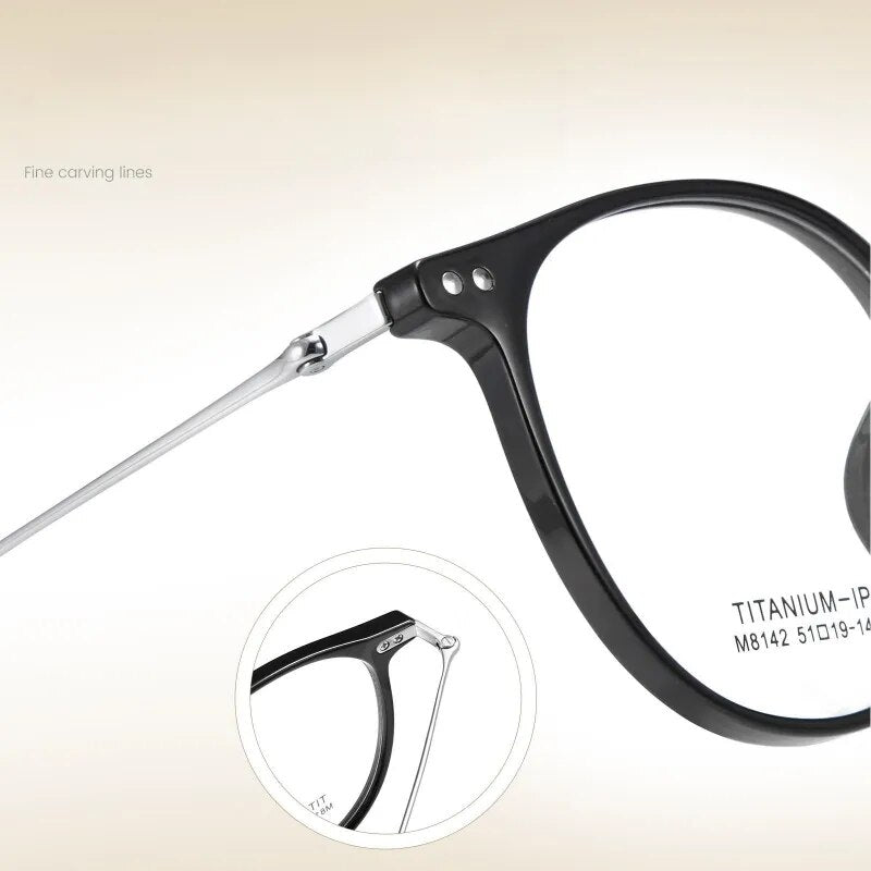 Yimaruili Unisex Full Rim Square Tr 90Titanium Eyeglasses M8142 Full Rim Yimaruili Eyeglasses   