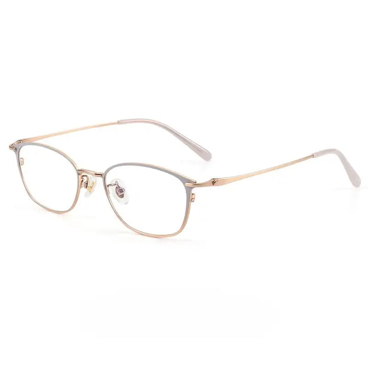 Summer Flower Women's Full Rim Square Oval Titanium Eyeglasses 70224