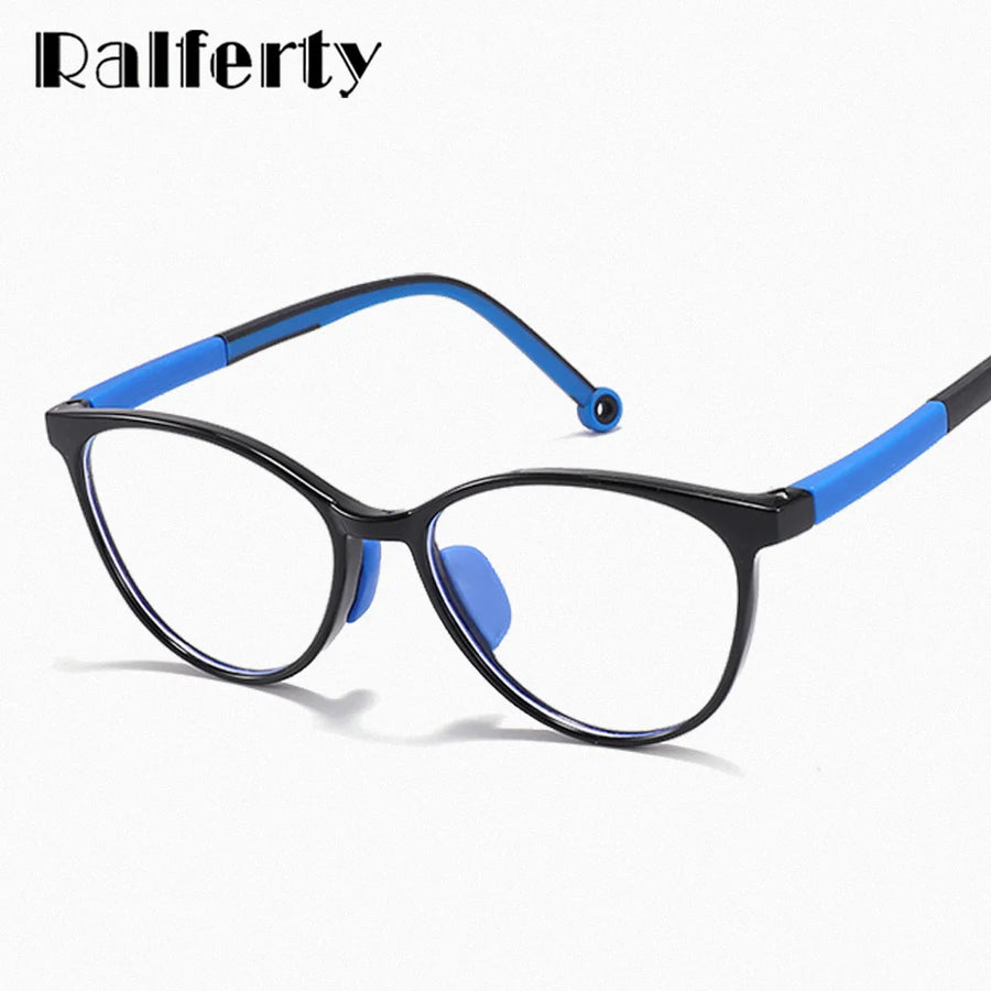 Ralferty Unisex Youth's Full Rim Square Tr 90 Acetate Eyeglasses R0223 Full Rim Ralferty   