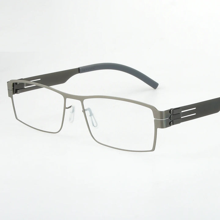 Bobbie Unisex Full Rim Square Screwless Steel Eyeglasses 508596