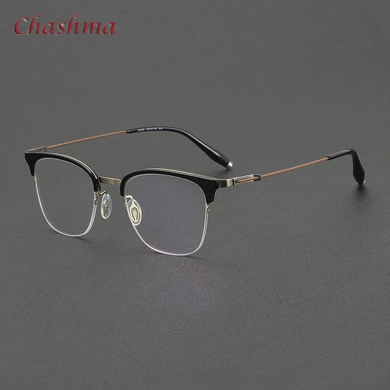 Chashma Ochki Women's Full Rim Square Acetate Titanium Eyeglasses 802506