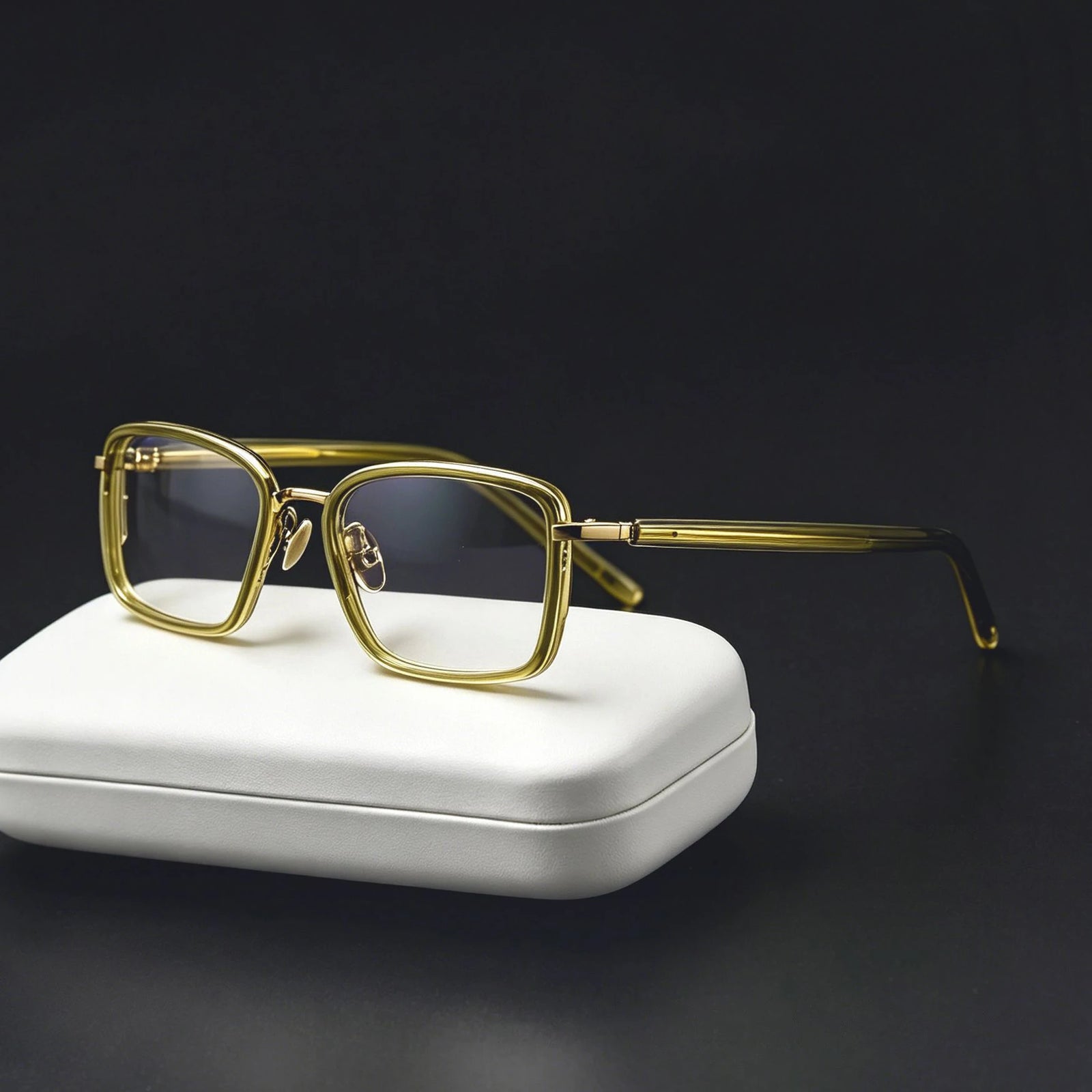 Black Mask Unisex Full Rim Square Acetate Eyeglasses BM-M171