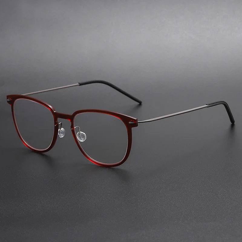 Bobbie Women's Full Rim Square Titanium Acetate Eyeglasses 976549