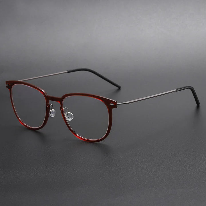 Bobbie Women's Full Rim Square Titanium Acetate Eyeglasses 976549