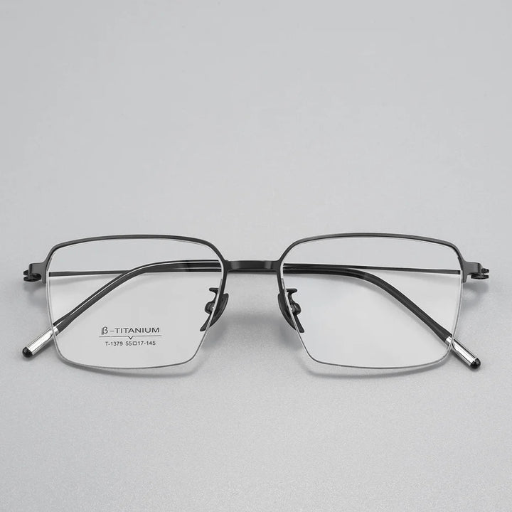 Gmei Optical T1379X men's square alloy prescription eyeglasses