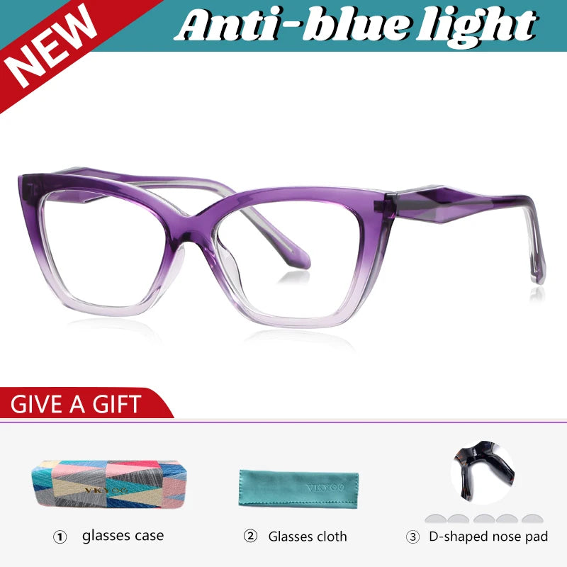 Vicky Women's Full Rim Cat Eye Tr 90 Titanium Reading Glasses 97004