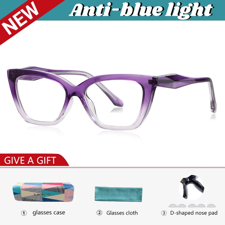 Vicky Women's Full Rim Cat Eye Tr 90 Titanium Reading Glasses 97004