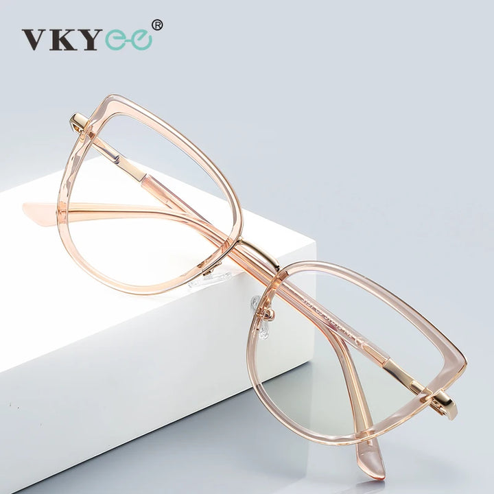 Vicky Women's Full Rim Butterfly Tr 90 Alloy Reading Glasses 31514
