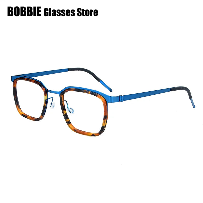 Bobbie Women's Full Rim Square Titanium Acetate Eyeglasses 976569