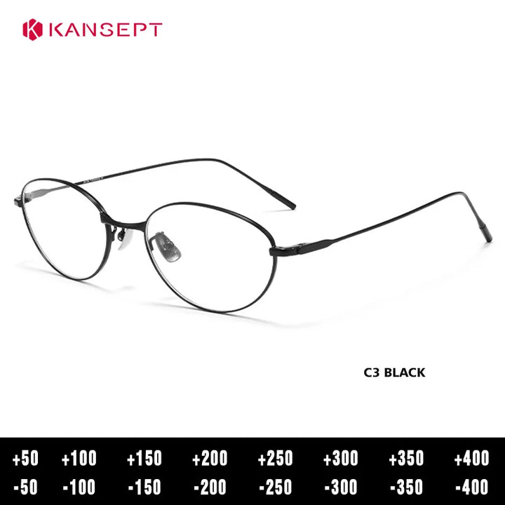 Kansept Women's Full Rim Oval Cat Eye Alloy Reading Glasses 230083