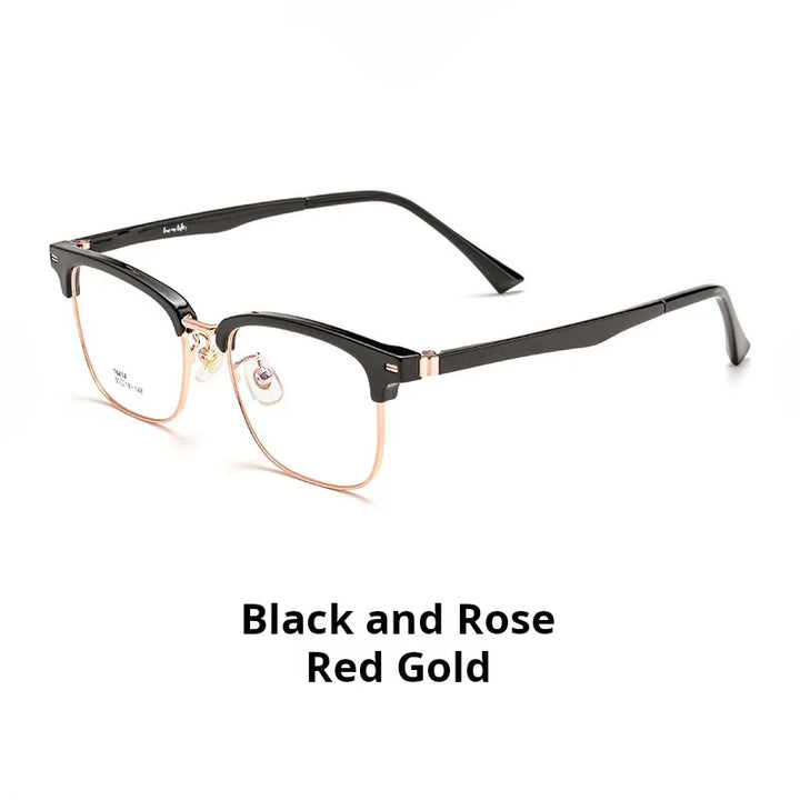 Xbora Women's Full Rim Oval Square Alloy Tr 90 Eyeglasses 216414